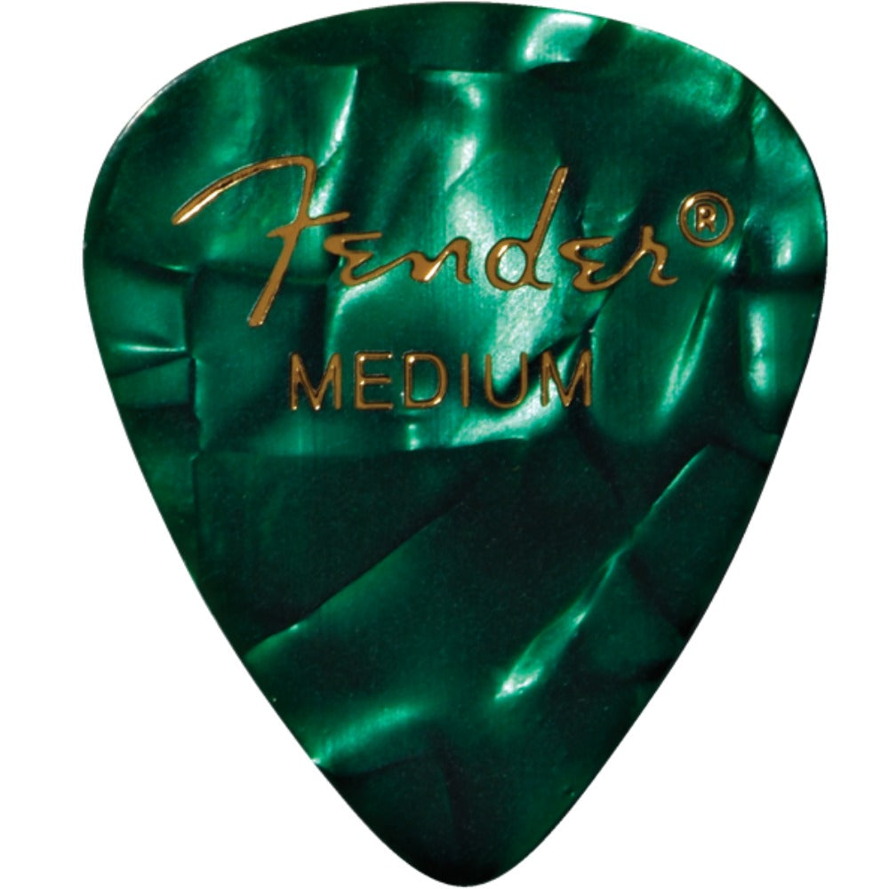 Fender Picks Green Moto Fender Premium Celluloid 351 Shape Picks - Pack of 12