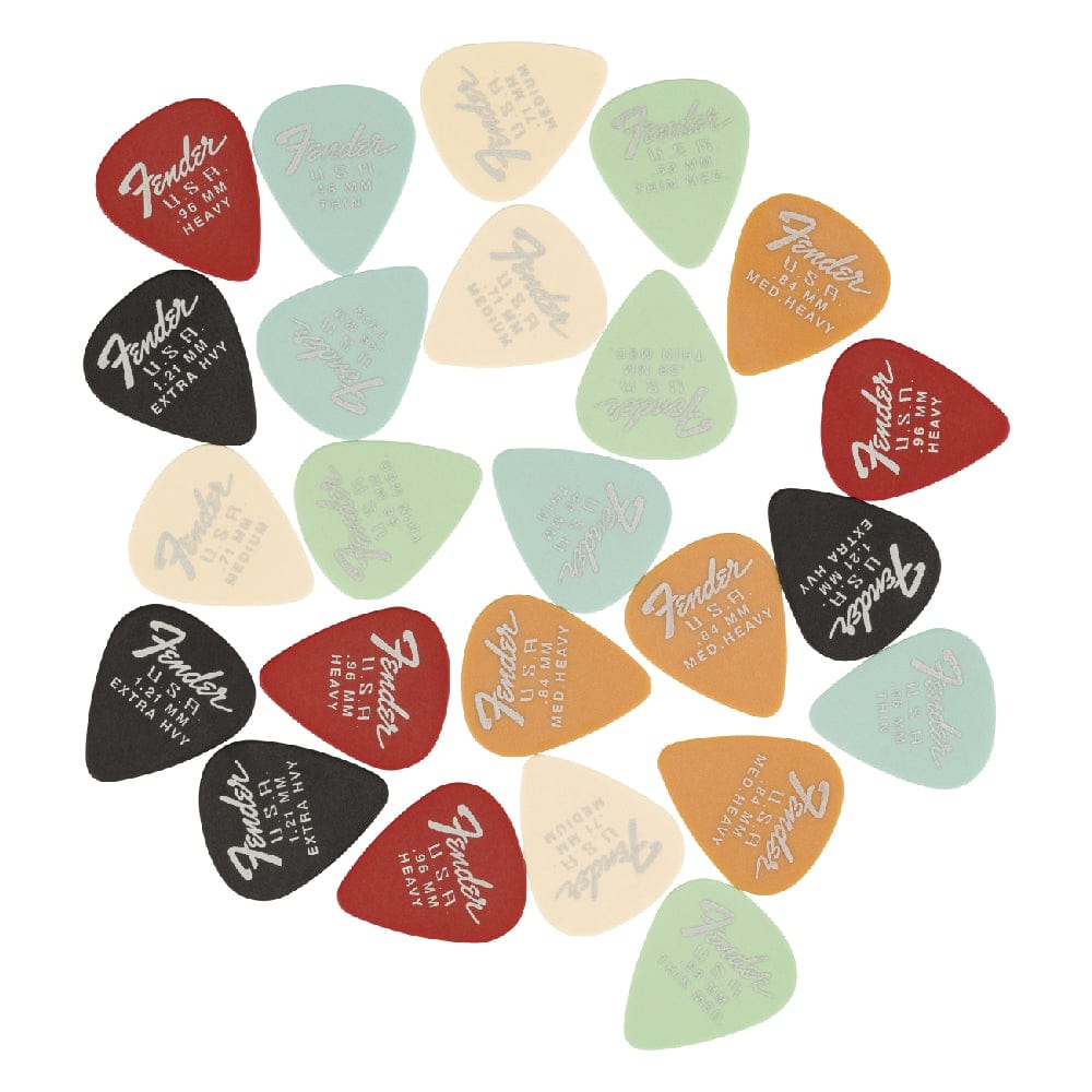 Fender Picks Pack of 24 Fender Dura-Tone 351 Pack of 24 Mix Picks