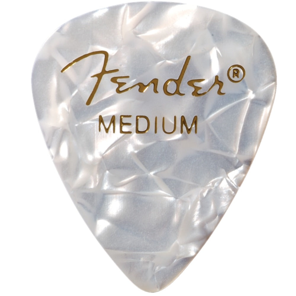 Fender Picks White Moto Fender Premium Celluloid 351 Shape Picks - Pack of 12