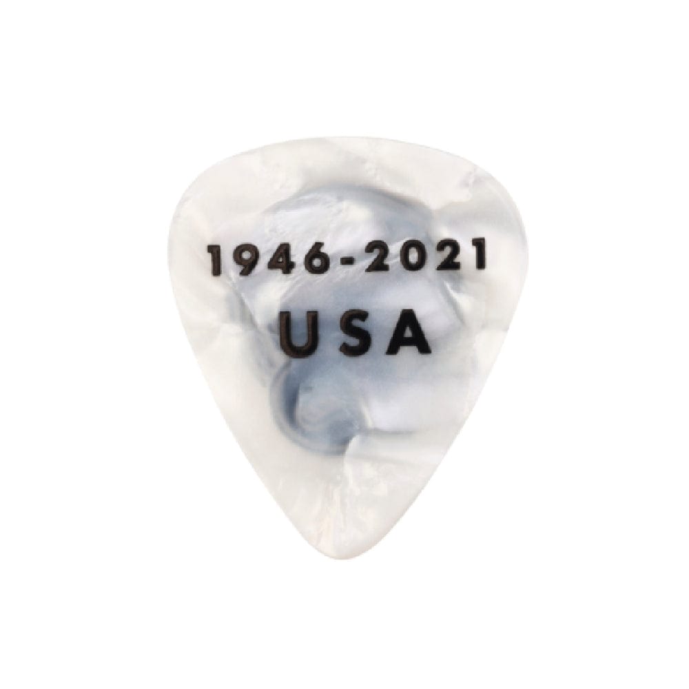 fender picks white pearl fender 75th anniversary pick tin - 18 count   