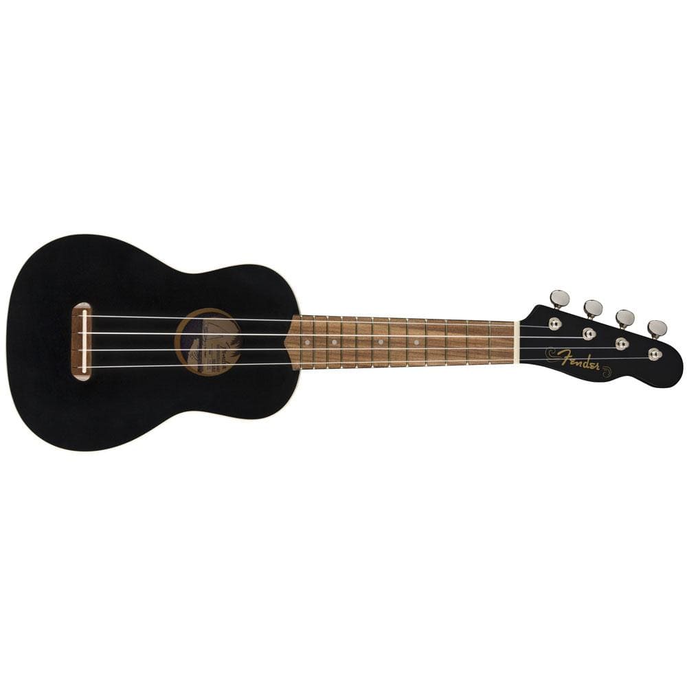 Fender Soprano Ukuleles Black Fender Venice Soprano Ukulele
