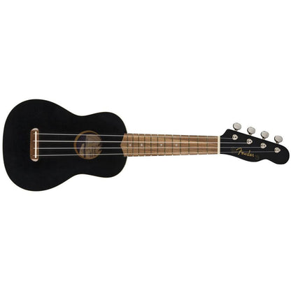 Fender Soprano Ukuleles Black Fender Venice Soprano Ukulele
