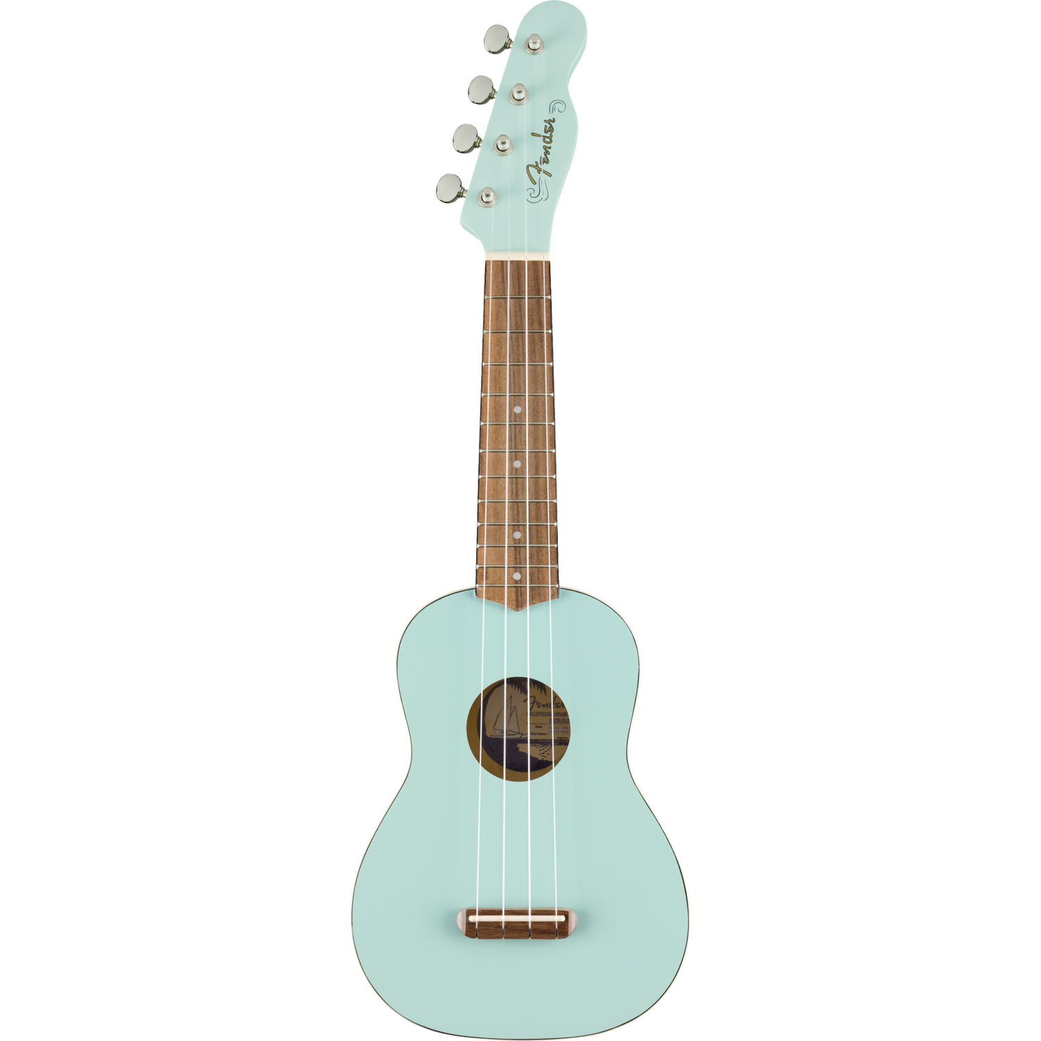 Fender Soprano Ukuleles Daphne Blue / Walnut Fender Venice Soprano Ukulele