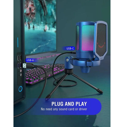 fifine condenser microphones blue fifine a6v usb gaming microphone 