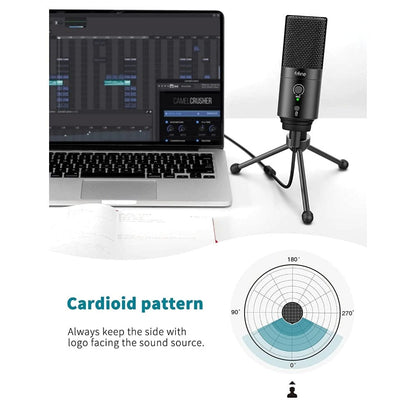 fifine condenser microphones fifine k683a usb-c plug desktop condenser microphone