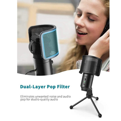 fifine condenser microphones fifine k683a usb-c plug desktop condenser microphone