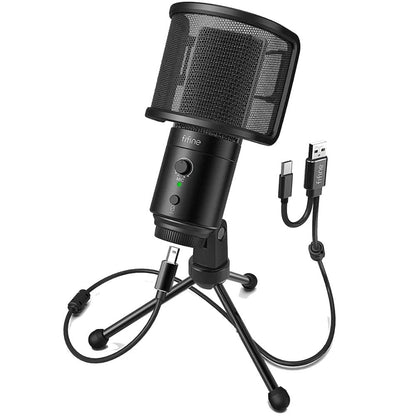 fifine condenser microphones fifine k683a usb-c plug desktop condenser microphone