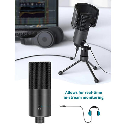 fifine condenser microphones fifine k683a usb-c plug desktop condenser microphone