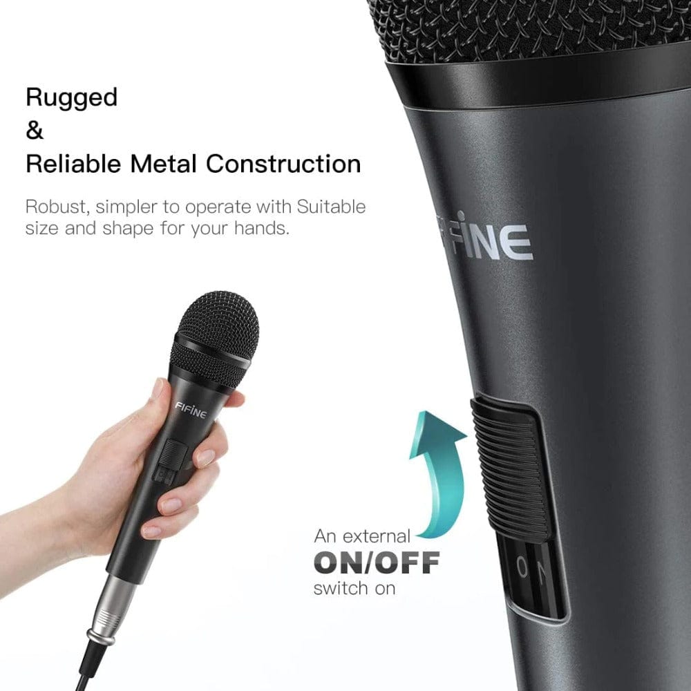 Fifine Dynamic Microphones Fifine K6 Wired Handheld Cardioid Dynamic Microphone