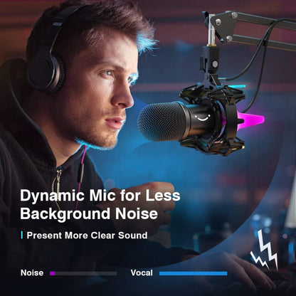 Fifine Dynamic Microphones Fifine K651 USB Computer Dynamic Microphone Kit