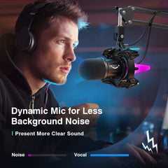 Fifine Dynamic Microphones Fifine K651 USB Computer Dynamic Microphone Kit