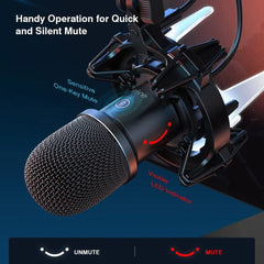 Fifine Dynamic Microphones Fifine K651 USB Computer Dynamic Microphone Kit