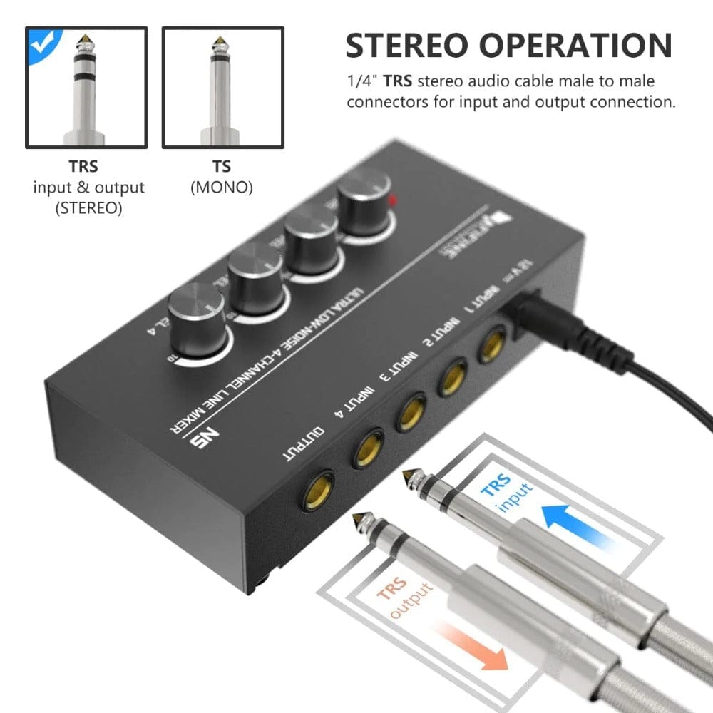 fifine headphone amplifiers fifine n5 4 channel line headphone amplifier mixer