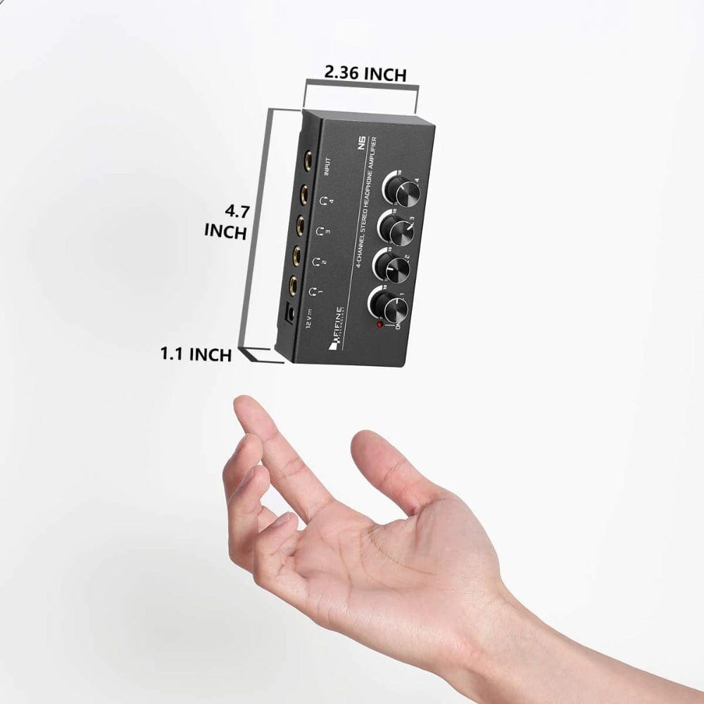 Fifine Headphone Amplifiers Fifine N6 4 Channel Stereo Headphone Amplifier Mixer