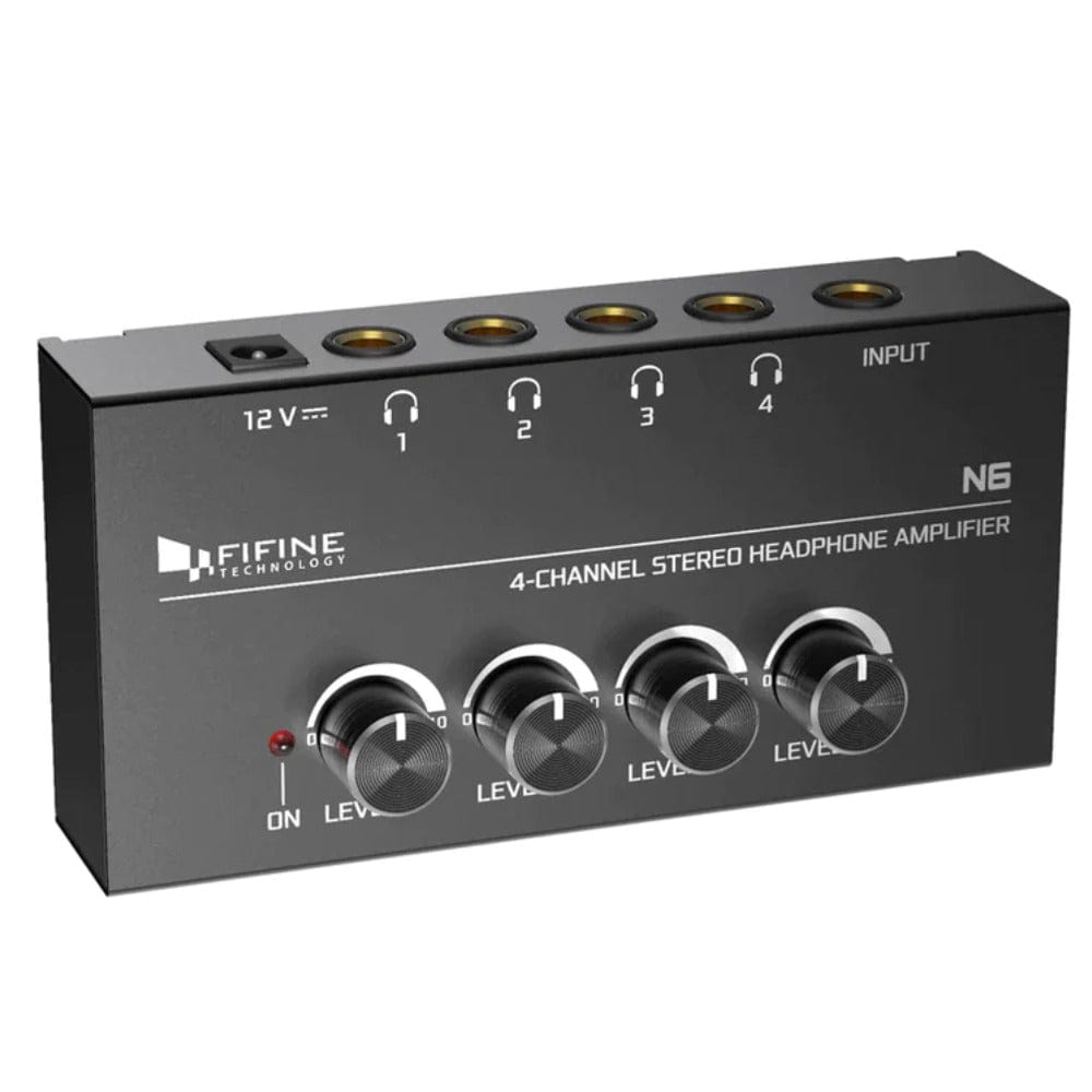 Fifine Headphone Amplifiers Fifine N6 4 Channel Stereo Headphone Amplifier Mixer