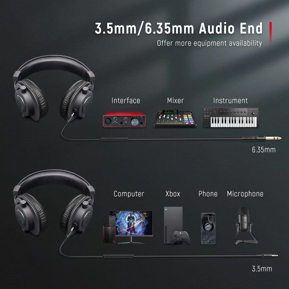 fifine on-ear wired headphones fifine h8 studio monitoring wired headphone
