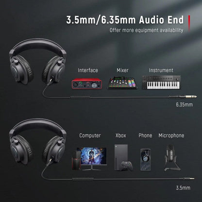 fifine on-ear wired headphones fifine h8 studio monitoring wired headphone