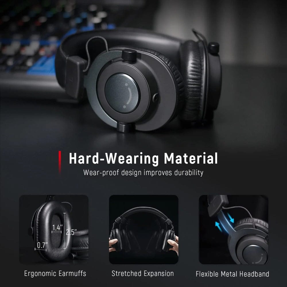 fifine on-ear wired headphones fifine h8 studio monitoring wired headphone
