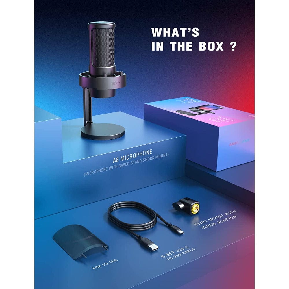 fifine usb microphones fifine a8 ampligame usb gaming microphone