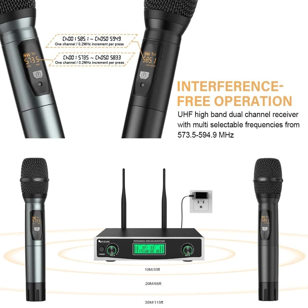 fifine wireless systems fifine k040 wireless handheld microphone