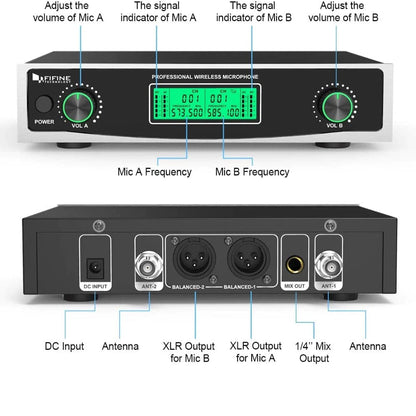 fifine wireless systems fifine k040 wireless handheld microphone