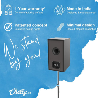 Chetty LS2 Collapsible Tripod Speaker Stand with Speaker Mount