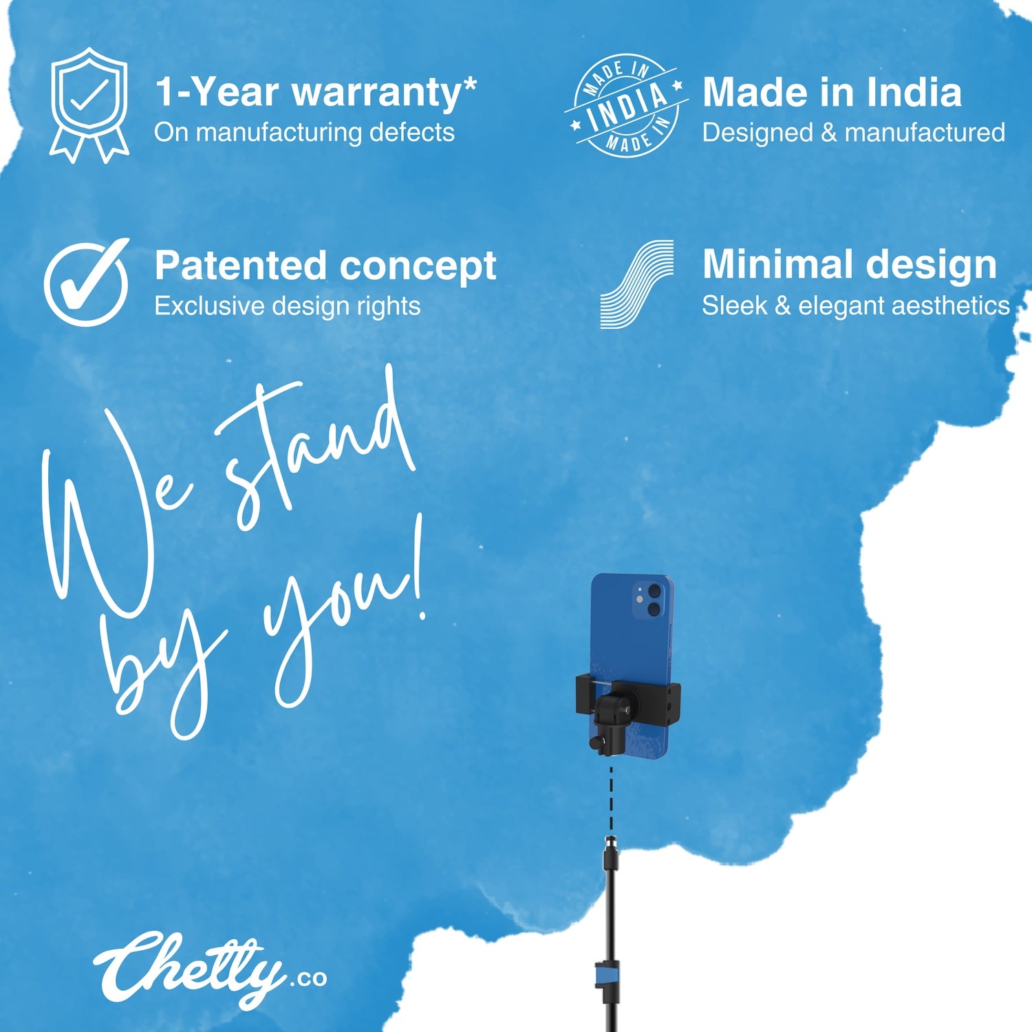 Chetty DT29 Collapsible Tripod Phone Stand