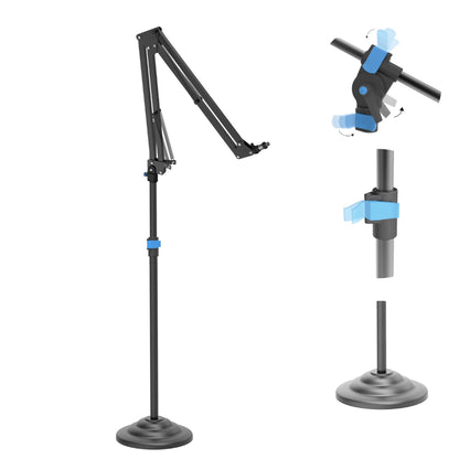 Chetty MB12 Hybrid Microphone Stand with Detachable Round Base & Telescopic Boom