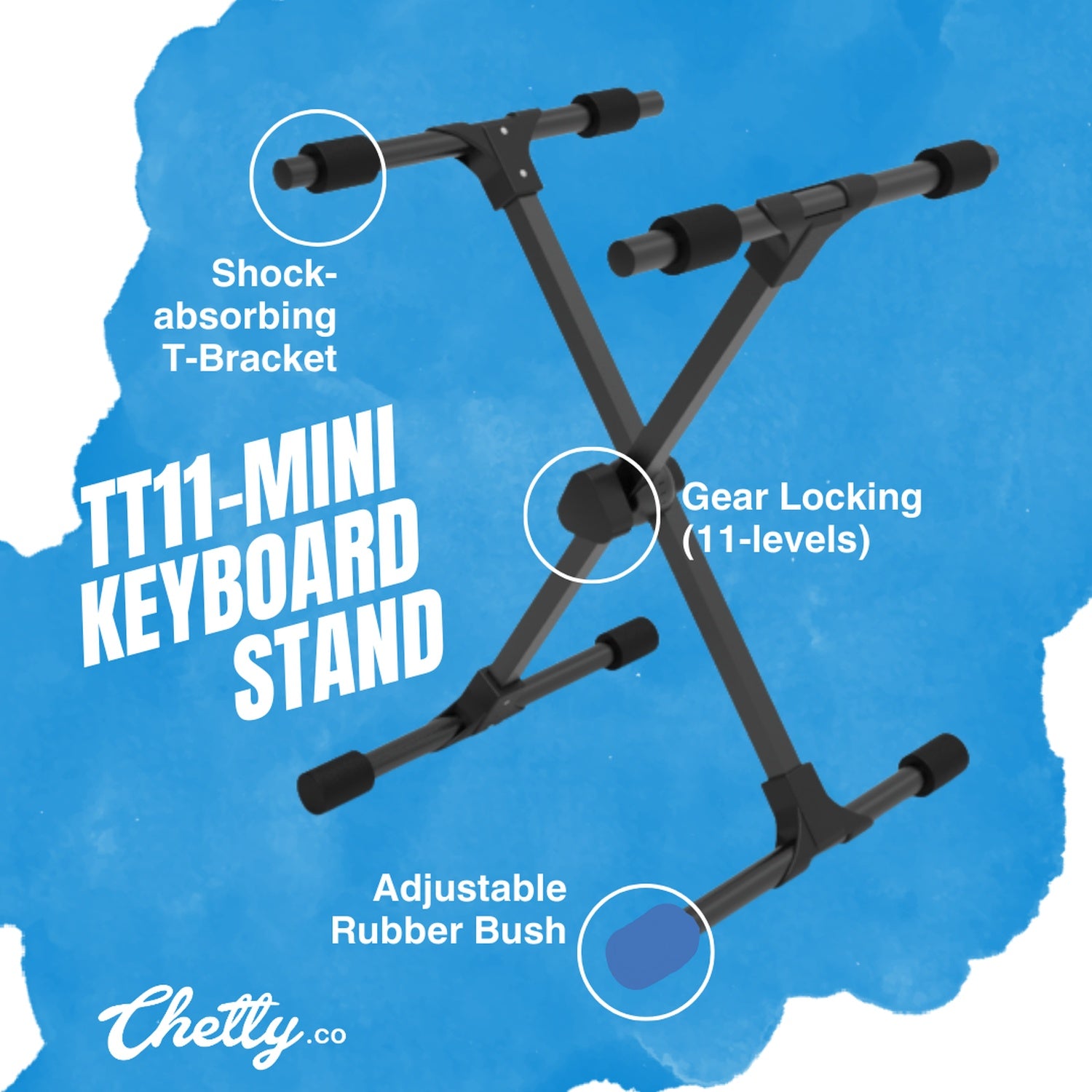 Chetty TT111 Mini Professional X Type Keyboard Stand