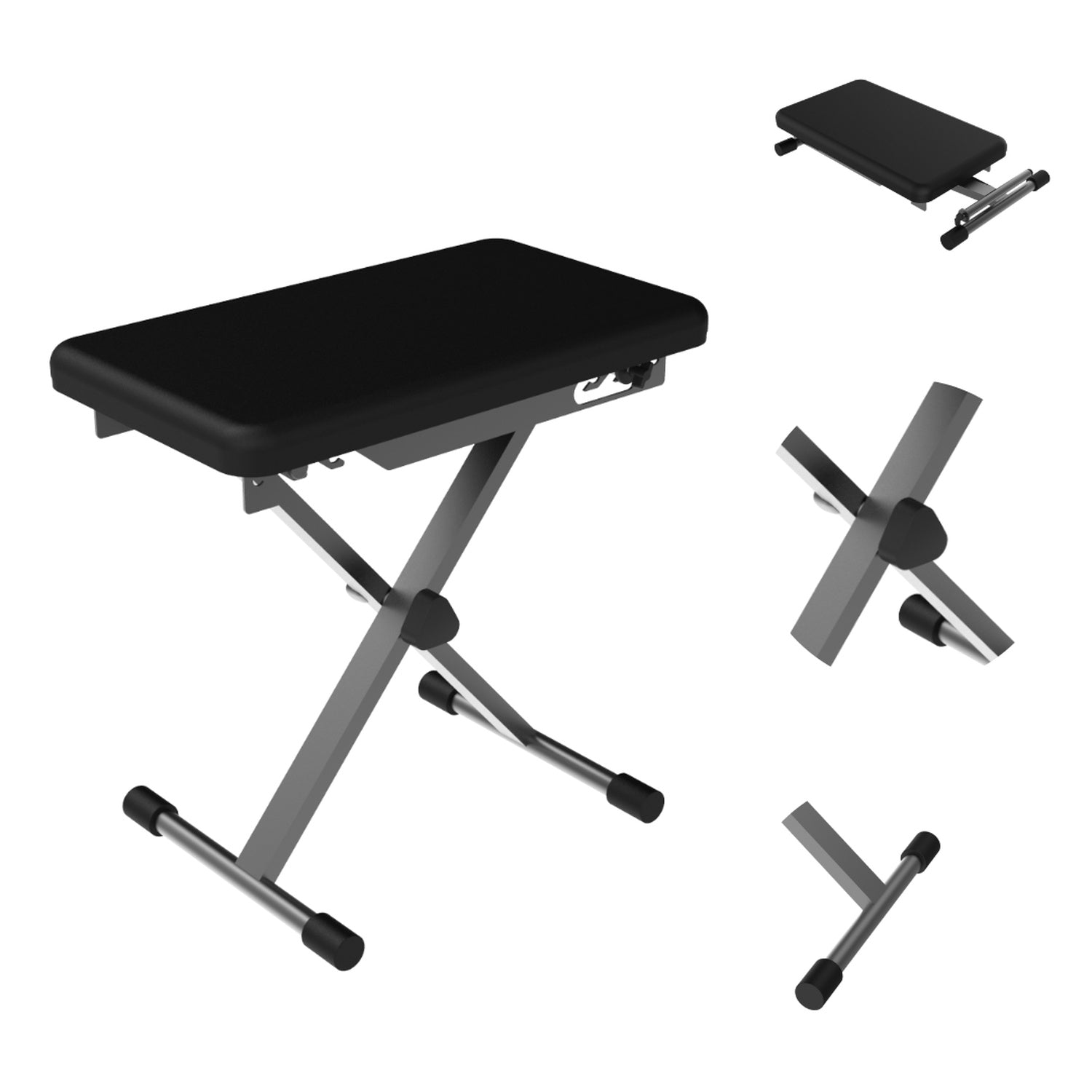 Chetty CB2 Foldable X-Type Design Keyboard Bench and Multi-Level Adjustment