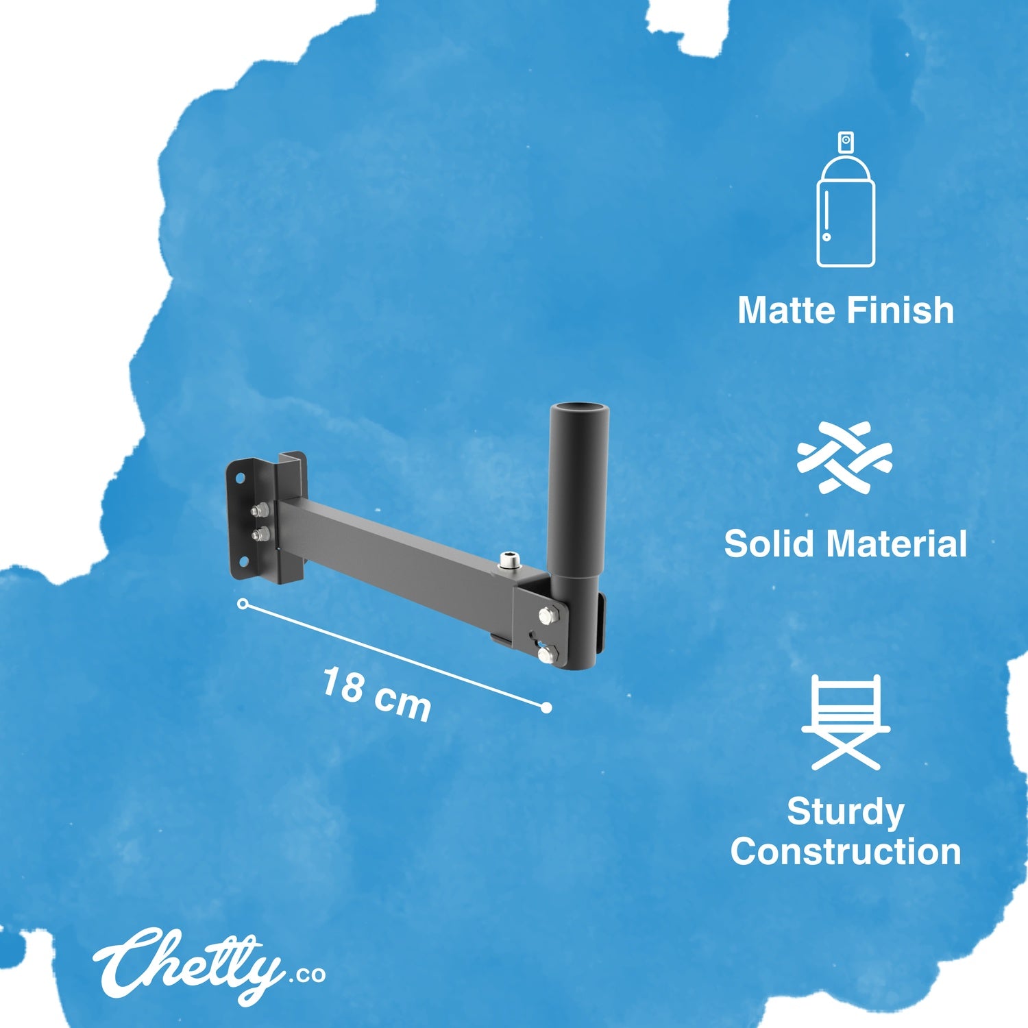 Chetty W11 Speaker Wall Mount with Adjustable Tilt & Angle