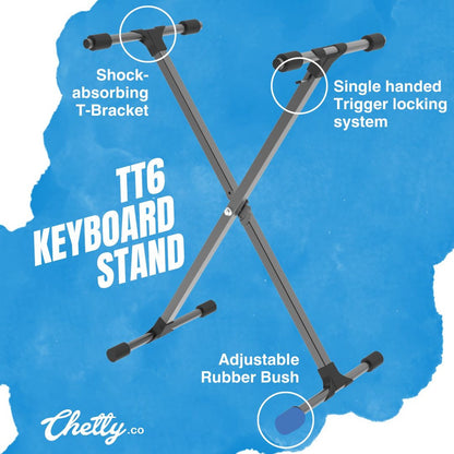 Chetty TT6 X-Type Single Braced Keyboard Stand