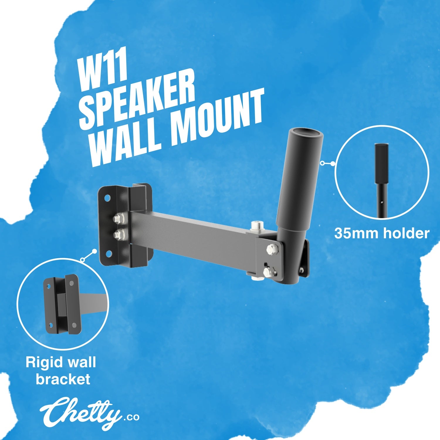 Chetty W11 Speaker Wall Mount with Adjustable Tilt & Angle