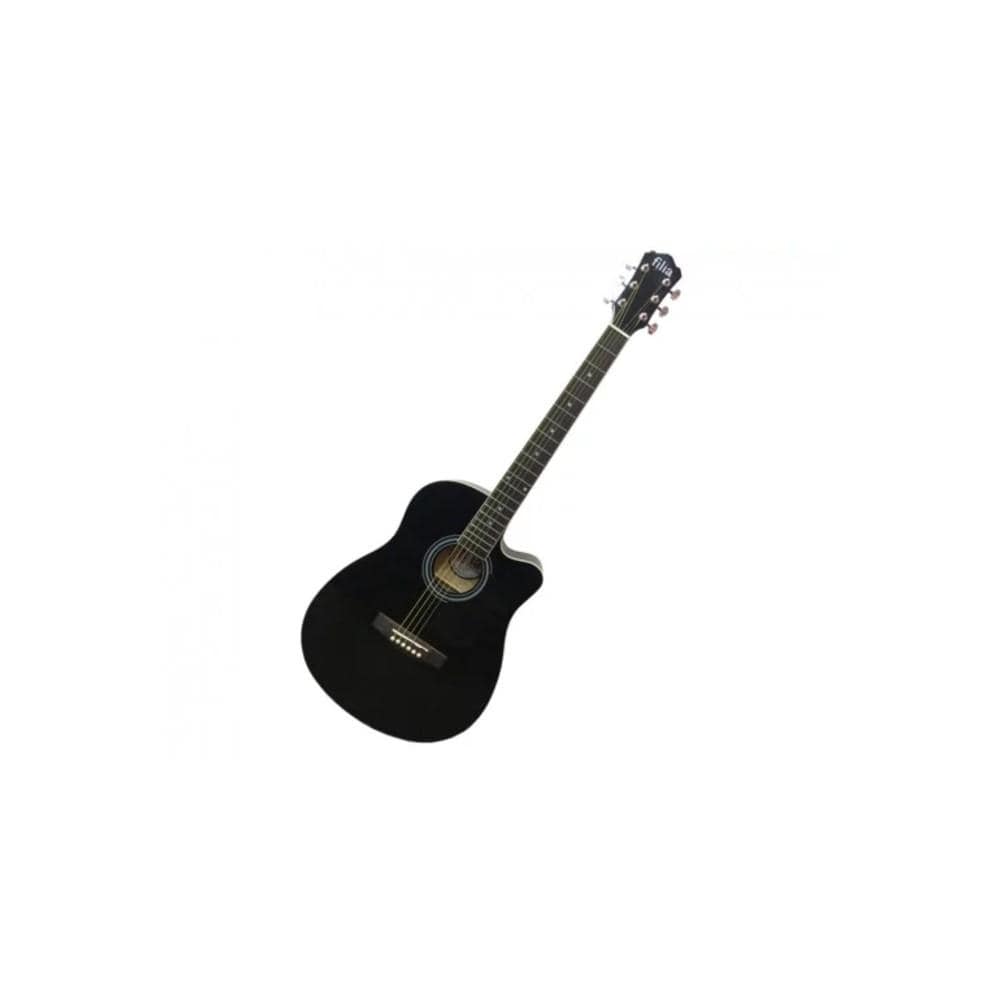 Filia Acoustic Guitars Black Filia FZS 1 C Medium Cutaway Acoustic Guitar #color_black