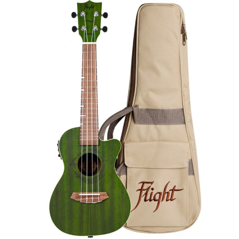 Flight Concert Ukuleles Flight DUC380 CEQ Coral Electric Concert Ukulele with Bag