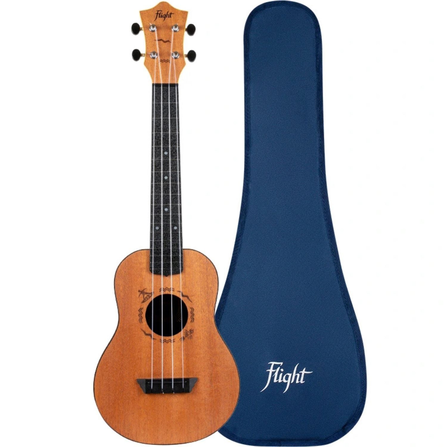 Flight Concert Ukuleles Flight TUC53 MAH Travel Concert Ukulele with Bag