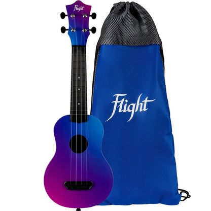 Flight Ukulele Purple and Blue Gradient Flight UTS-35 Story Ultra Travel Ukulele with Bag 