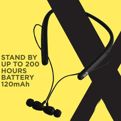 FLiX In-Ear Neckband Headphones Black FLiX (Beetel) Blaze 200 Wireless Bluetooth In-Ear Collar Neckband - Black
