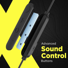 FLiX In-Ear Neckband Headphones Black FLiX (Beetel) Thunder Lite 1000 BT 5.0 Wireless In Ear Neckband- Black