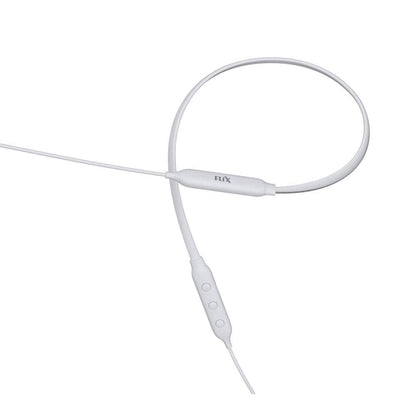 FLiX In-Ear Neckband Headphones White FLiX (Beetel) Blaze 120 Bluetooth v5.0 Wireless In Ear Comfortable Sports Neckband - White