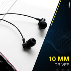 FLiX In-Ear Wired Headphones Black FLiX (Beetel) Tone 110 Wired Headset - Black
