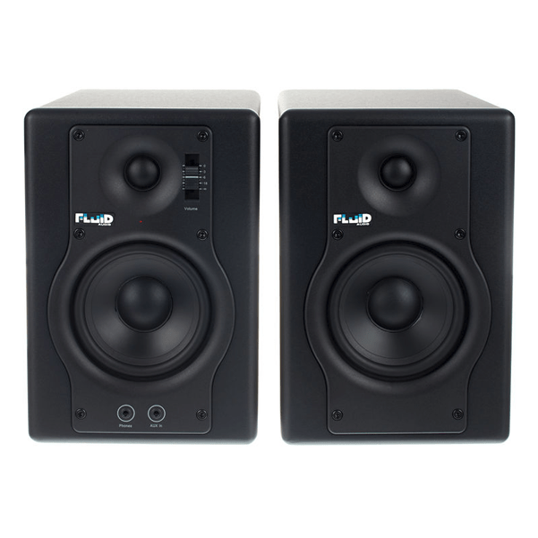 fluid audio monitor speakers fluid audio fader series f4 studio monitors - pair