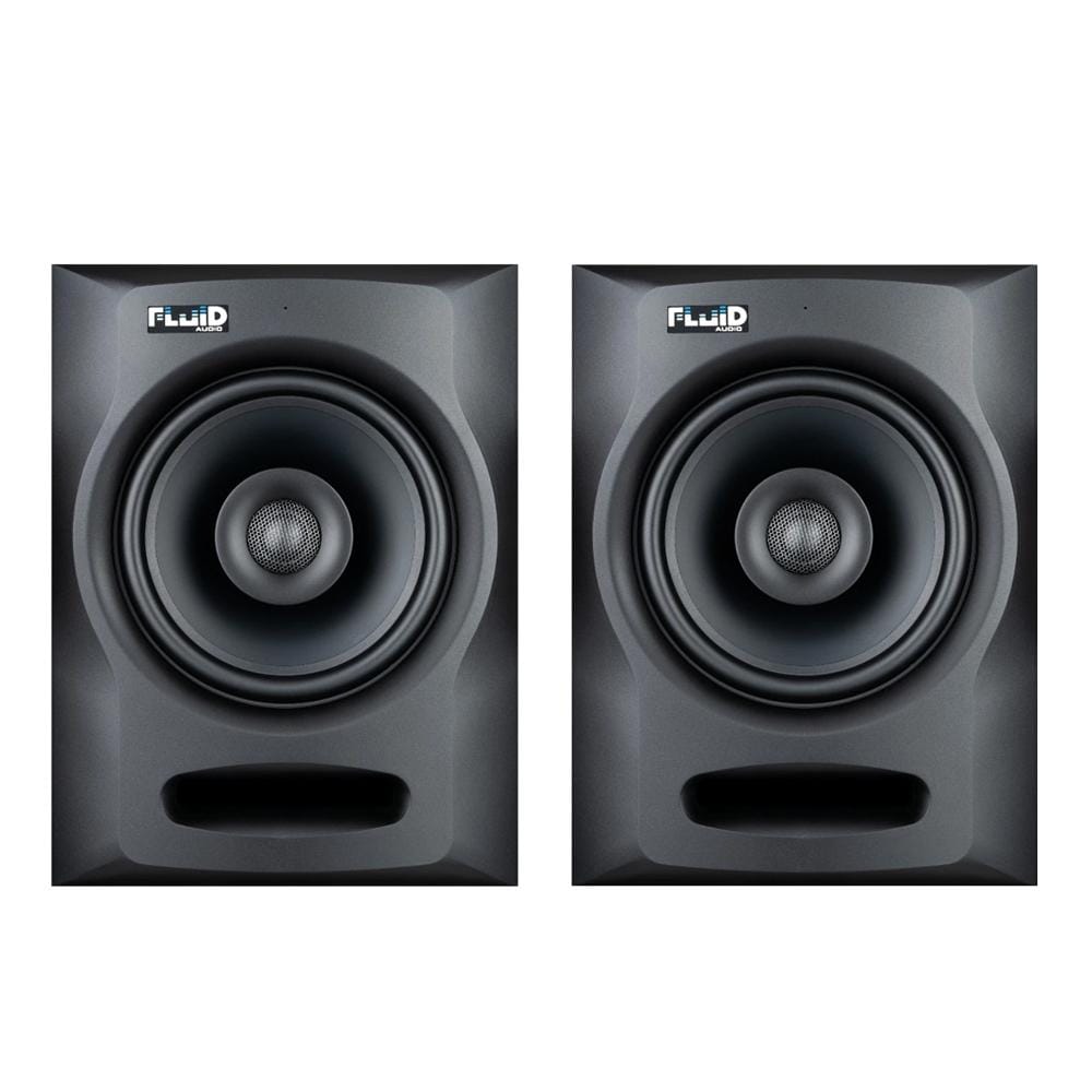 fluid audio monitor speakers pair fluid audio fx80 8-inch 2-way active studio monitor speaker
