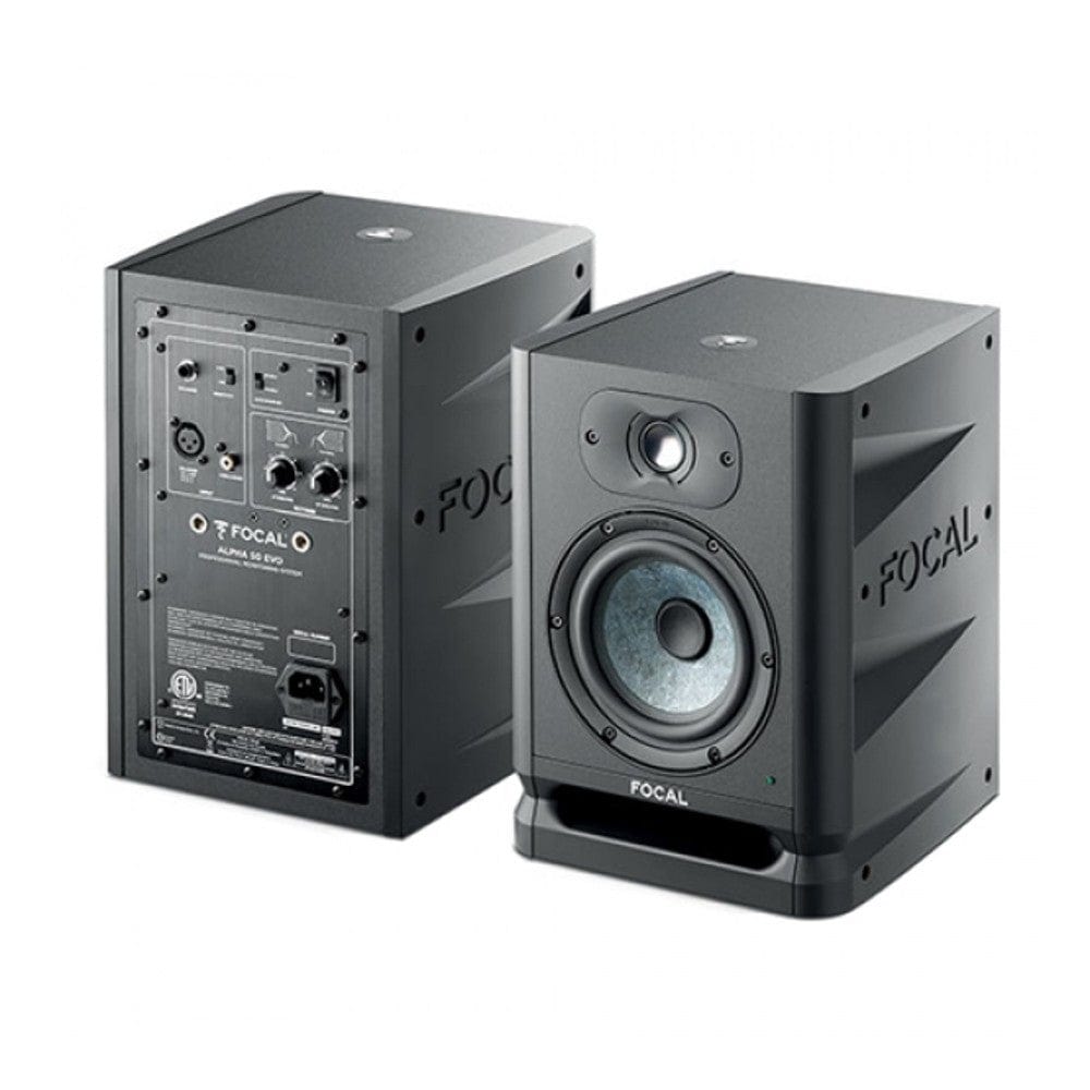 focal monitor speakers focal alpha 50 evo active 2-way professional nearfield monitor speaker 