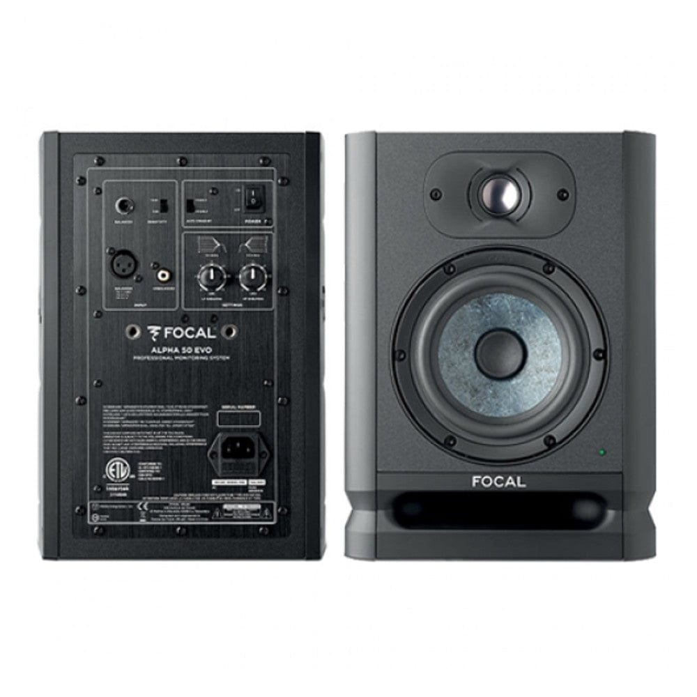 focal monitor speakers focal alpha 50 evo active 2-way professional nearfield monitor speaker 