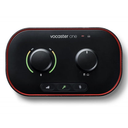 focusrite audio interfaces black focusrite vocaster one usb-c podcasting audio interface   