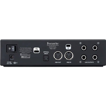 focusrite audio interfaces focusrite clarett 2pre 10-in, 4-out usb audio interface