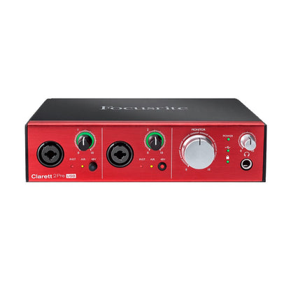 focusrite audio interfaces focusrite clarett 2pre 10-in, 4-out usb audio interface