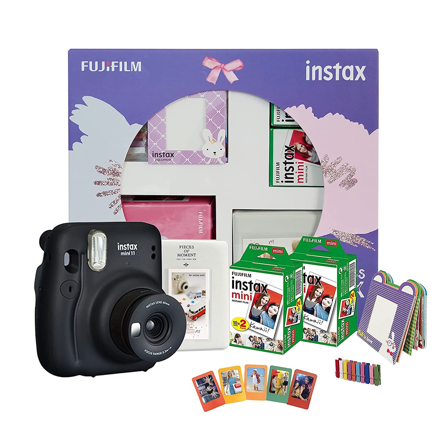 fujifilm action cameras charcoal gray fujifilm instax mini 11 bundle pack with 20 shot film instant camera  