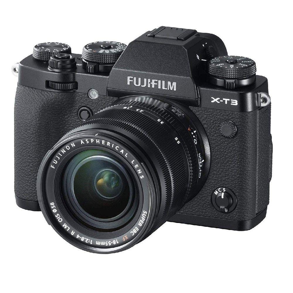 fujifilm action cameras fujifilm x-t3 26.1 mp mirrorless camera with xf 18-55 mm lens 